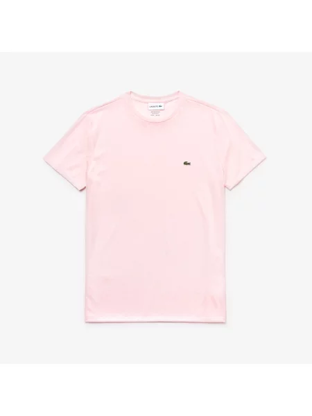 Lacoste Dżersejowy T-Shirt Z Okrągłym Dekoltem Z Bawełny Pima różowa
