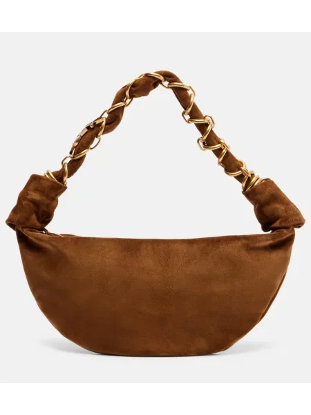 Geantă Saint Laurent din piele de căprioară maro