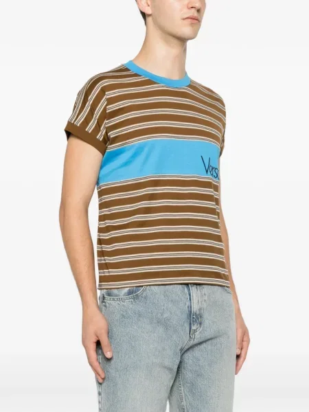Tricou Versace cu broderie maro