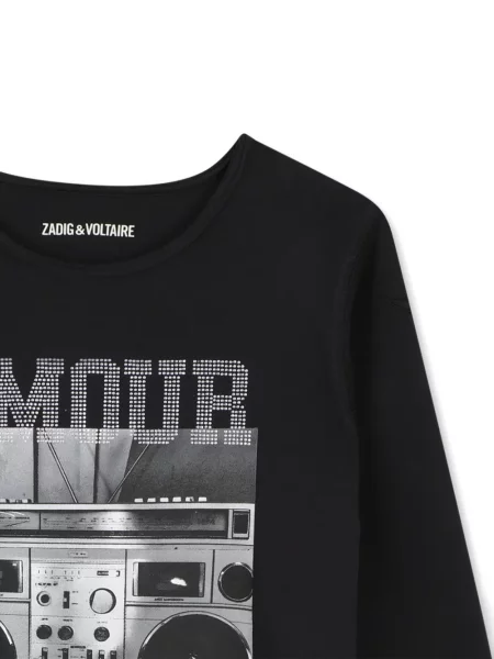 Dětské tričko Zadig & Voltaire černé