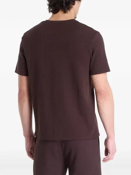 Tricou Hugo cu broderie maro