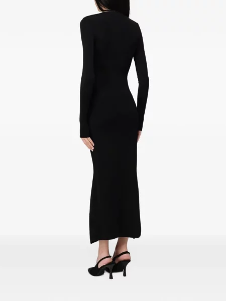Rochie midi Mar De Margaritas tricotate negru