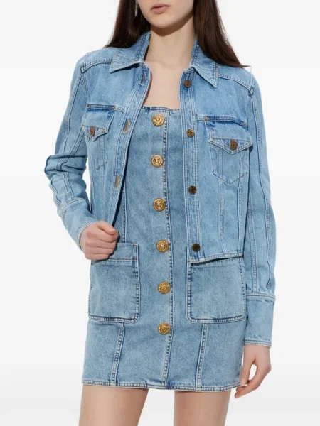 Geacă de blugi Balmain albastru
