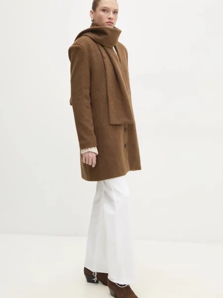 Пальто Answear Lab перехідний oversize коричневий