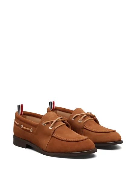 Brogues Thom Browne din piele de căprioară maro