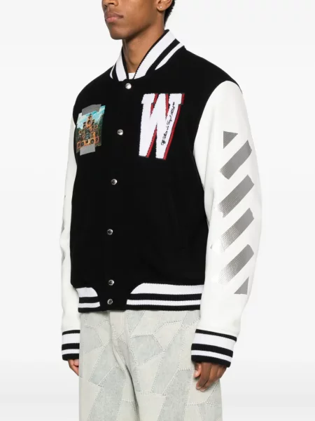 Geacă Off-white cu dungi alb