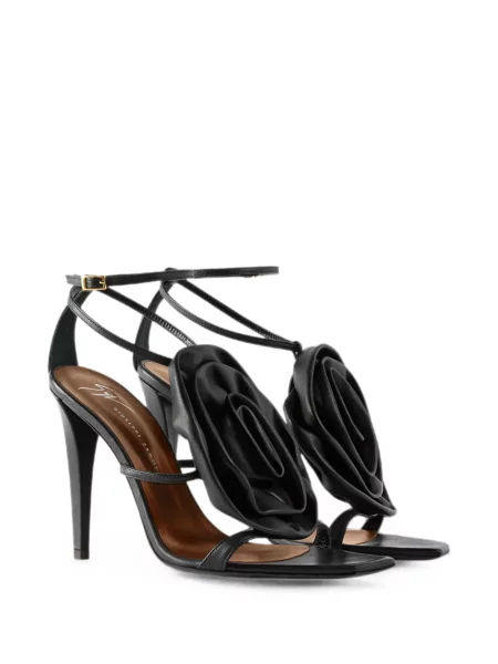 Sandale Giuseppe Zanotti cu model floral negru