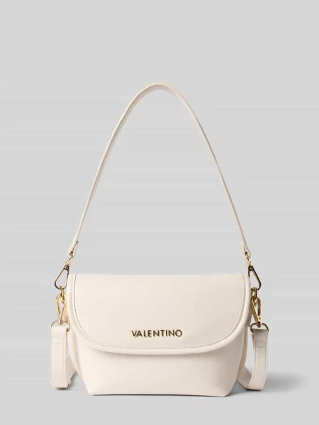 Torba na ramię z napisem z logo model HAIL' Valentino Bags beżowa