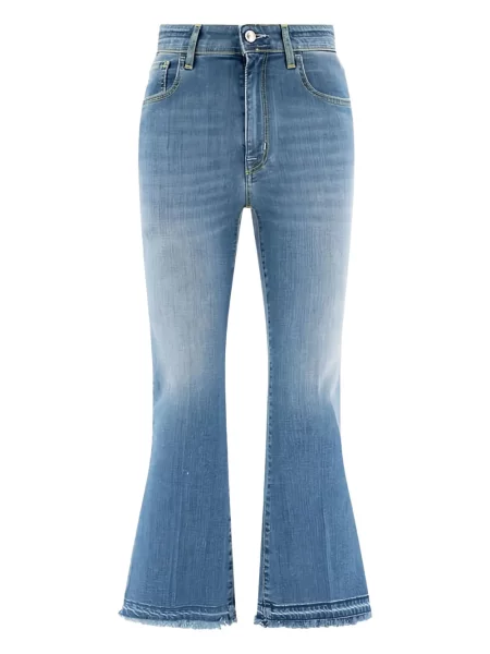 Haftowane jeansy dzwony Jacob Cohen niebieskie