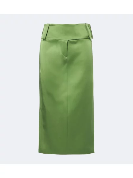 Fustă midi Sportmax din satin verde