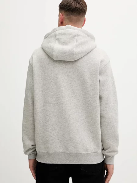 Mikina Tommy Hilfiger s kapucí melanžová šedá