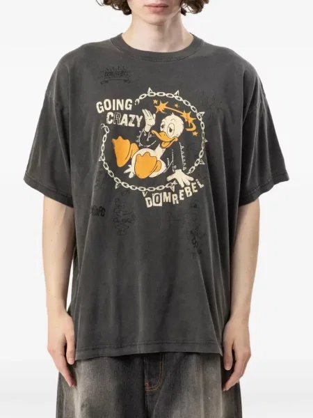 Tricou Domrebel cu imagine negru