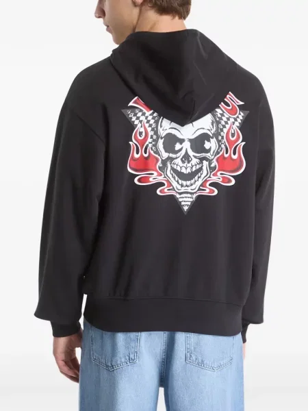 Hanorac cu glugă Vans cu imagine negru