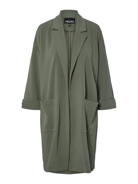 PIECES Palton tricotat PCDAISY închis verde