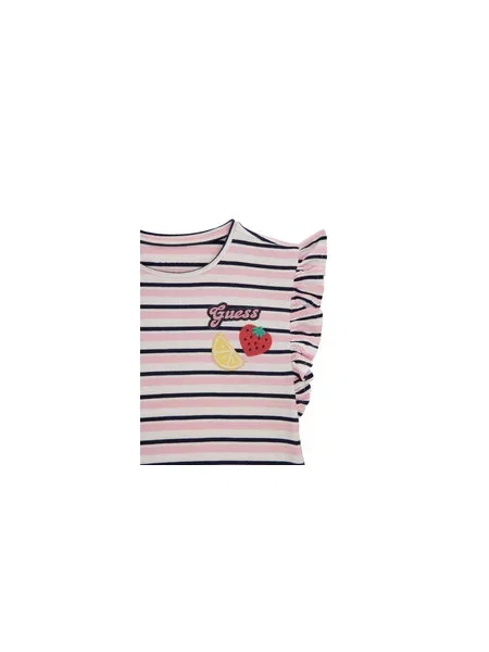 Guess Marškinėliai Regular Fit rožinė