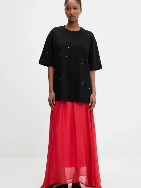 Юбка макси Answear.lab клеш розовая