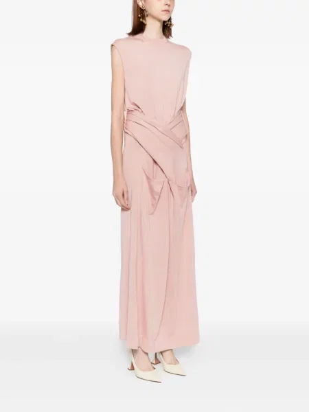 Rochie Jil Sander drapată de costum roz