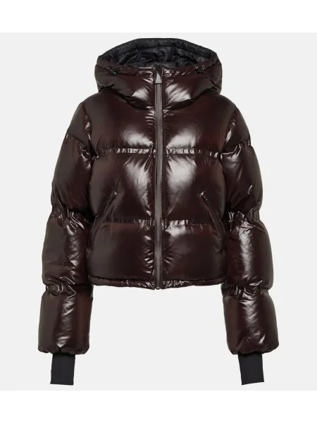 Jeździć na nartach kurtka narciarska Aztech Mountain o krotszym kroju brązowa