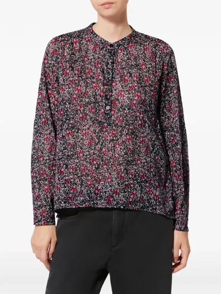 Bluză Marant Etoile cu model floral negru