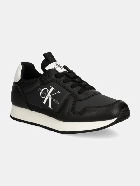 Маратонки Calvin Klein Jeans RUNNER SOCK LACEUP ML LTH черно