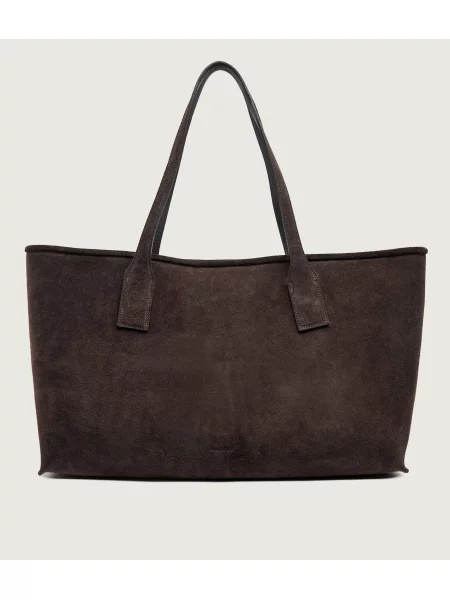 Marella Geantă shopper 2 în 1 Mlaecru | piele întoarsă maro