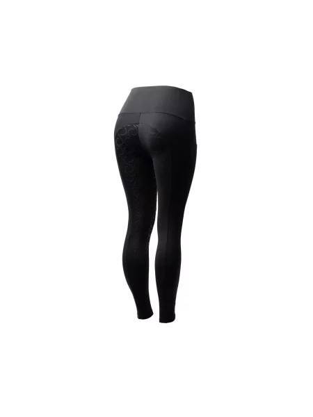 Legginsy jeździeckie z pełną przyczepnością Horze Gillian czarne