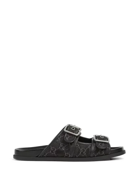Sandale Gucci cu cataramă cu bretele negru