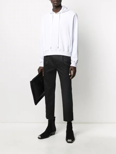 Hanorac cu glugă Haider Ackermann cu broderie alb