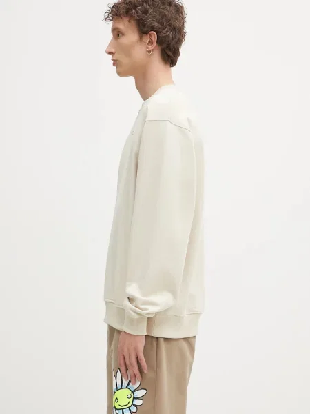Кофта Drôle de Monsieur з принтом Le Sweatshirt Slogan Cl бежевий
