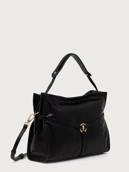 U.S. Polo Assn. kabelka hobo dámska z imitácie kože CLANMAGHERY čierna