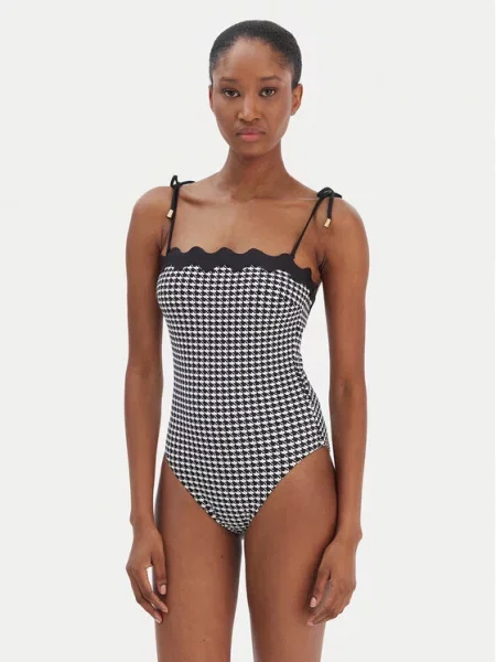 Seafolly Купальник Gia Check Ric Rac чорний