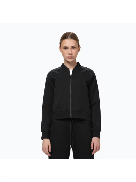 Bluză pentru femei Pitbull Discovery Collar Zip Track Jacket black negru