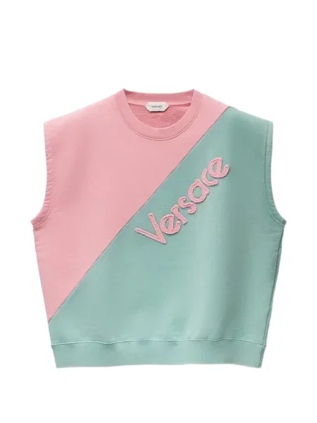 Scurt hanorac Versace din jerseu verde