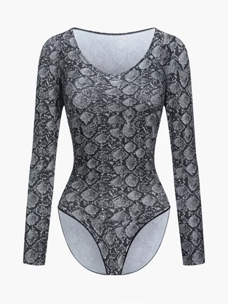 Cfab Bodi za oblikovanje Bodysuit Sculpting Shapewear Longsleeve mit Slip antracit siva