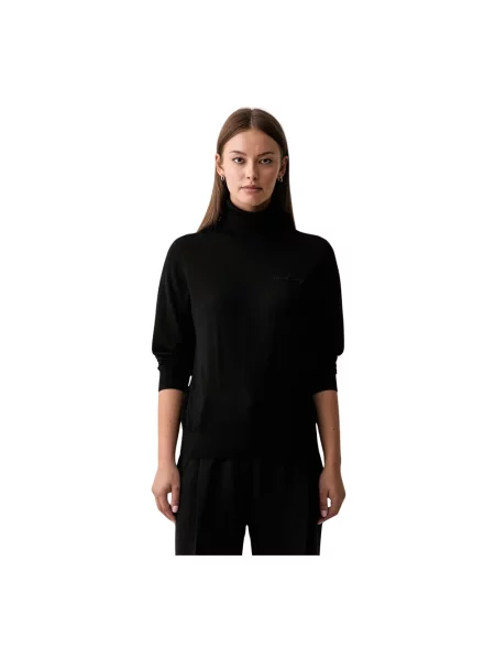 Armani Exchange golf wełniany czarny