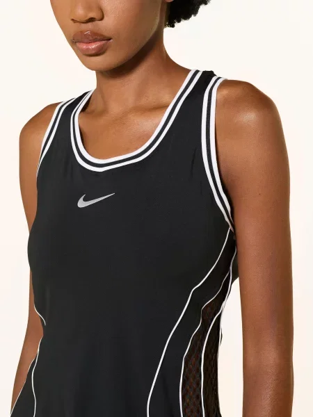 Nike Tenisové Šaty Court Slam černá bílá