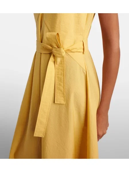 Cu centură rochie maxi Brunello Cucinelli galben