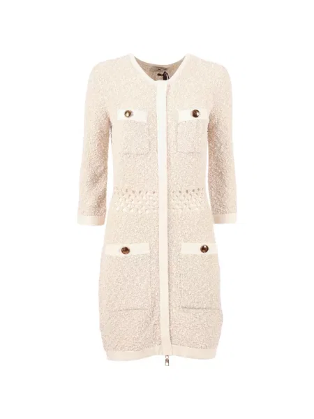 Rochie midi Elisabetta Franchi tricotate roz
