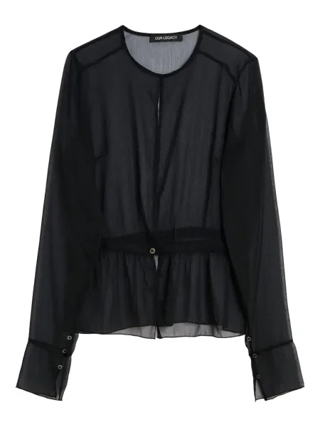 Cu peplum bluză Our Legacy negru