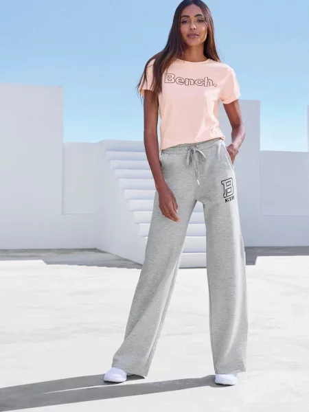 BENCH Pantaloni gri negru