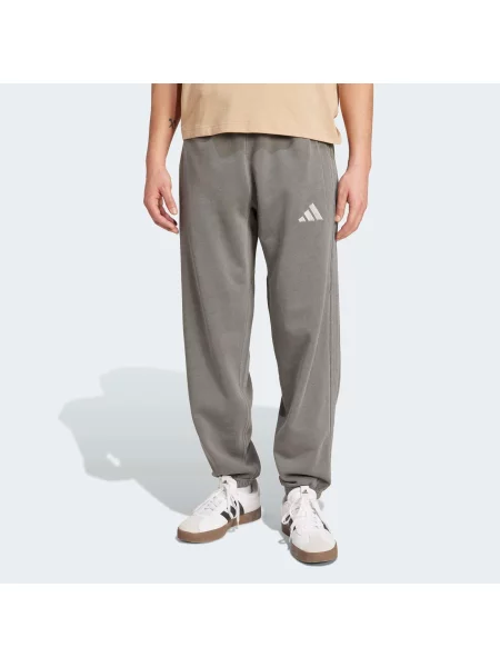 Luźne spodnie z wyblakłej dzianiny frotte ADIDAS ALL SZN szare