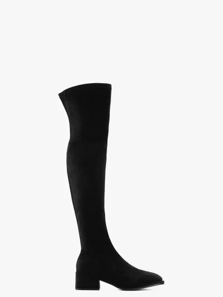 Кожаные ботфорты Leberdes черные