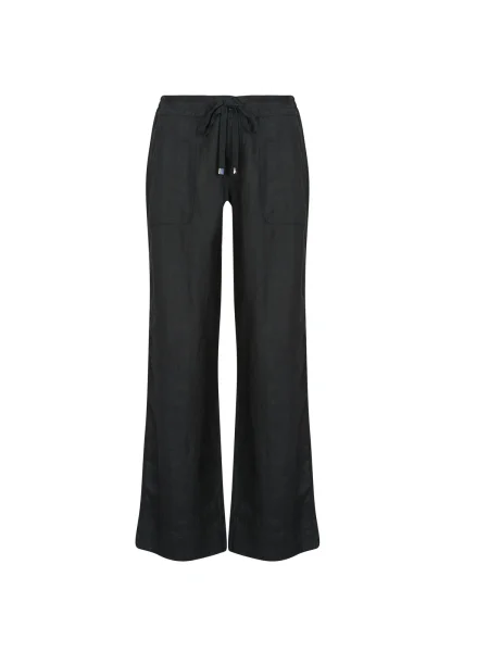 Lauren Ralph Lauren Szövet nadrág Wide Leg fekete