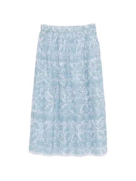 Fustă Maison123 cu broderie albastru