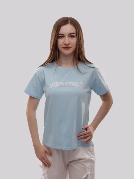 Футболка LUMO віскоза/поліестер блакитний