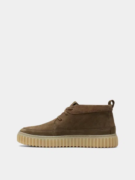 Ботинки Clarks из нубука хаки