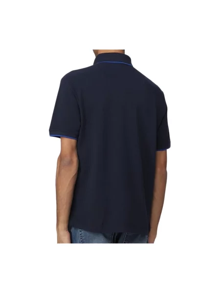 Koszulka polo Blauer z logo niebieska