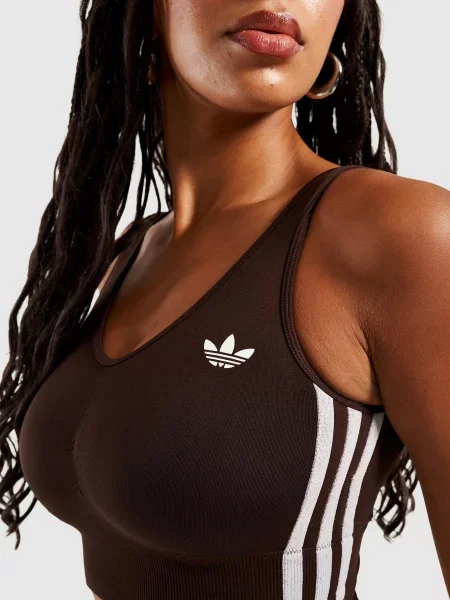 Adidas Bra Seamless Bralet brązowa