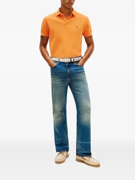 Tricou polo Tommy Hilfiger portocaliu