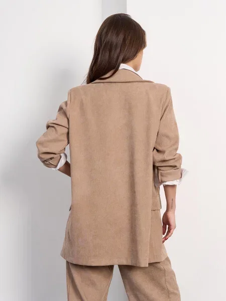 Піджак ISSA Plus вельвет бежевий